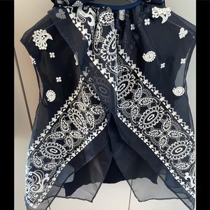 Sacai
Women's blue Bandana Open Back Knit